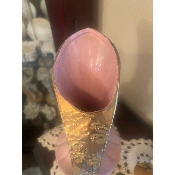 Pair of Vintage Savoy China Weeping 24k Gold Handled Vase - Picture 4 of 9